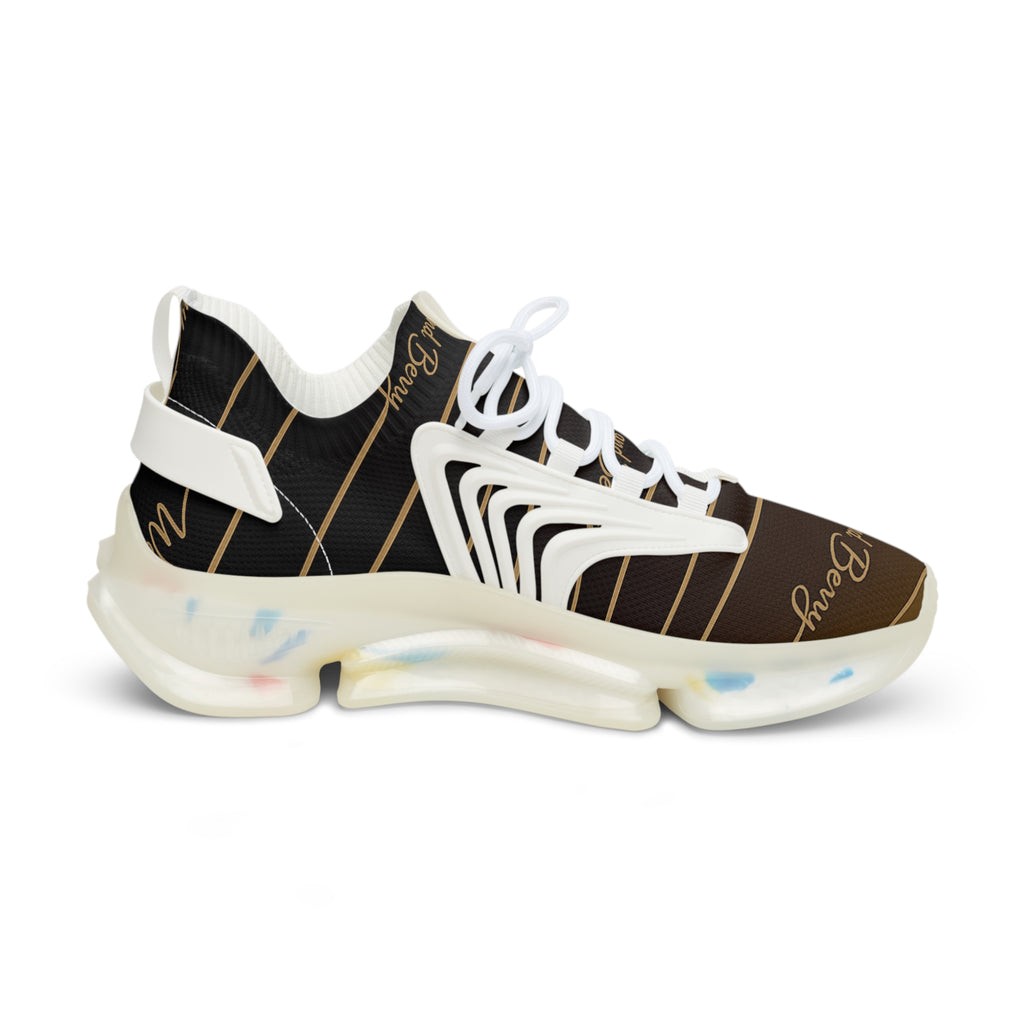 Mens - Tan Line Sneakers — Brown Script Monogram Athletic Shoes