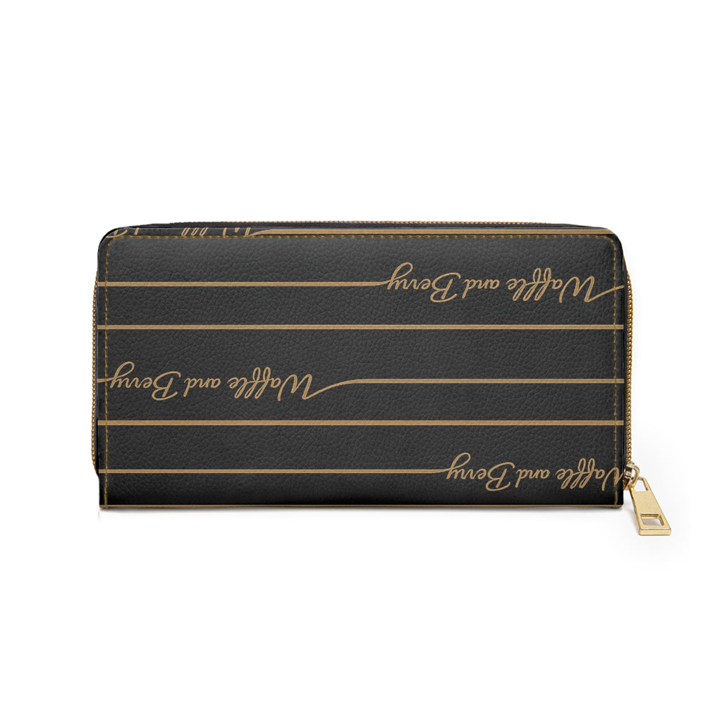 “Waffle and Berry” Tan Lines Zip-Around Wallet
