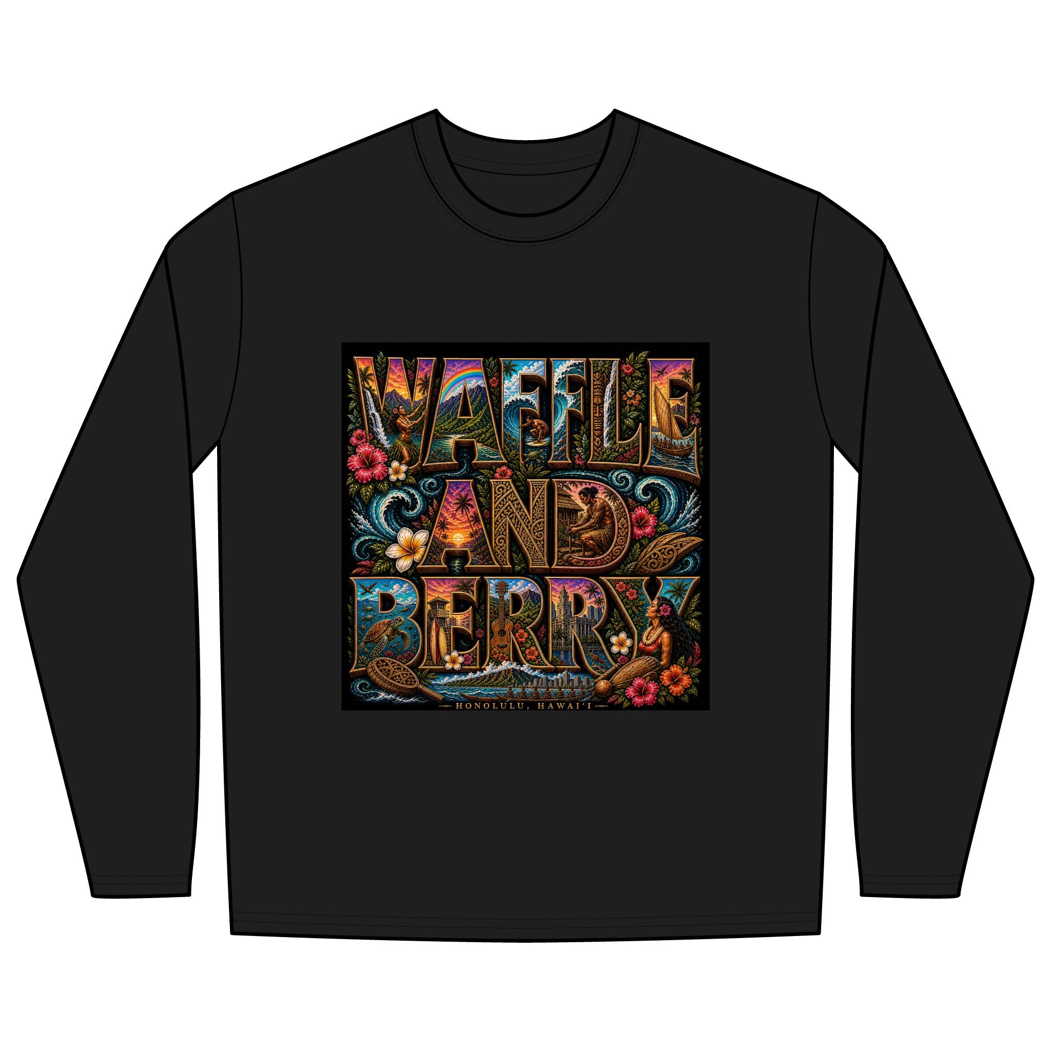 Waffle and Berry Vintage Graphic Long Sleeve Shirt
