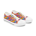 Low Top Sneakers — Colorful Swirl Pattern Women's Canvas Shoes