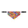 Clip-on Pet Bandana — Colorful Swirl Rainbow Pattern