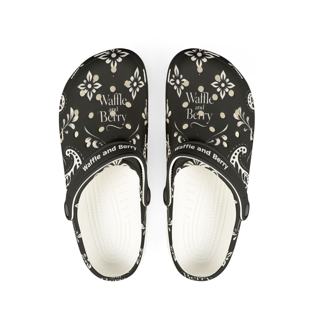 Waffle and Berry Foam Rubber Shoes (AOP)