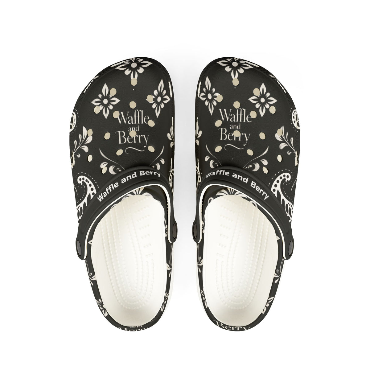 Waffle and Berry Foam Rubber Shoes (AOP)