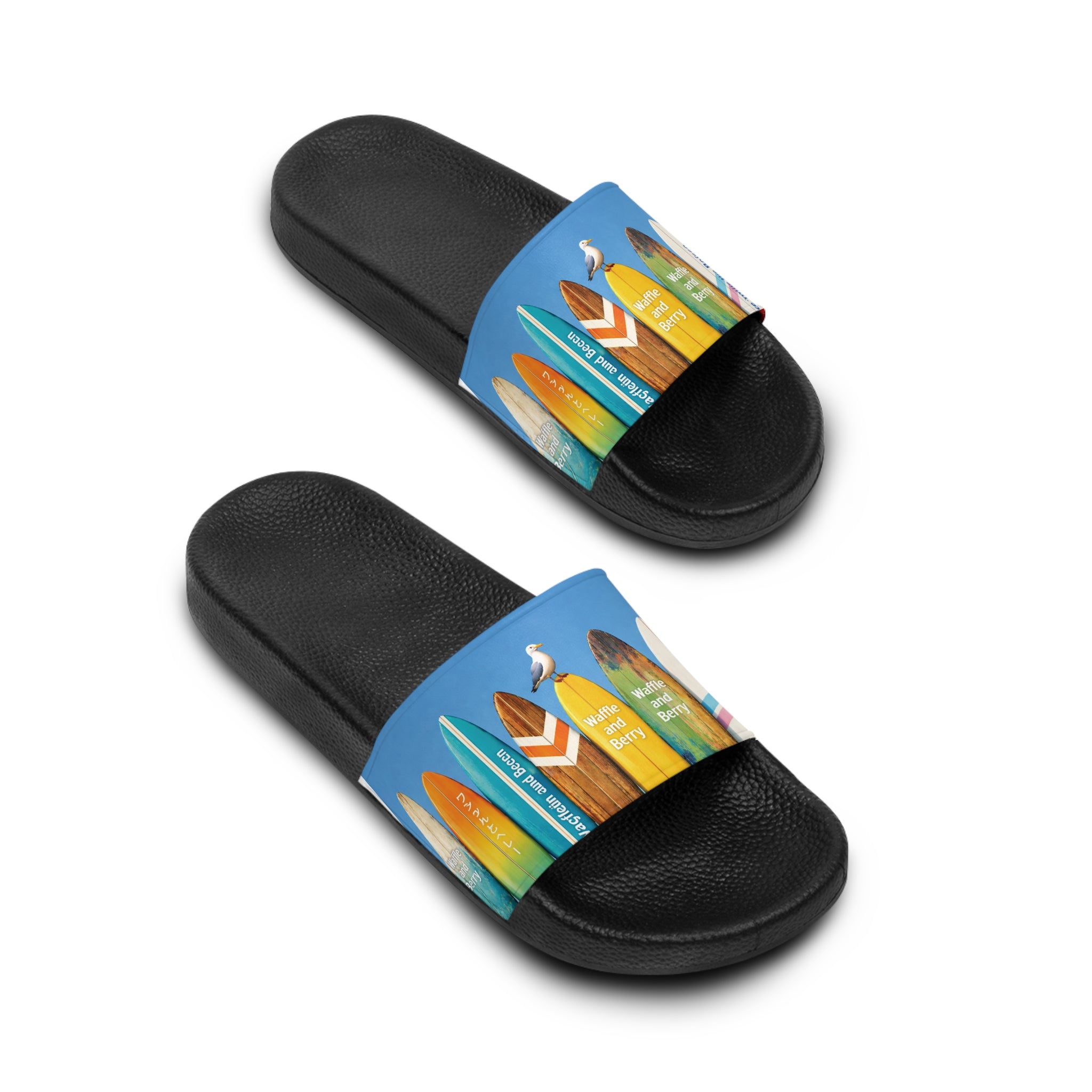 Women’s Surfboard Slide Sandals — Beach Vibes Pool Slides