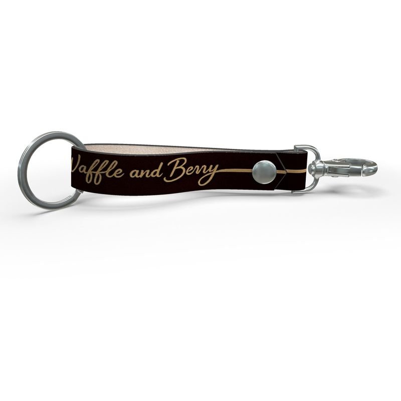 Waffle and Berry Strap Keychain
