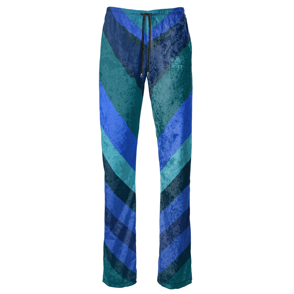 Cobalt Current — Women's Wide-Leg Velour Pants