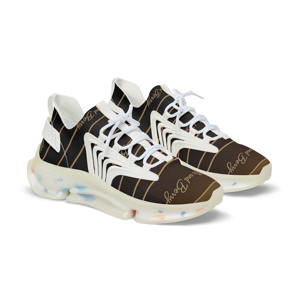 Mens - Tan Line Sneakers — Brown Script Monogram Athletic Shoes