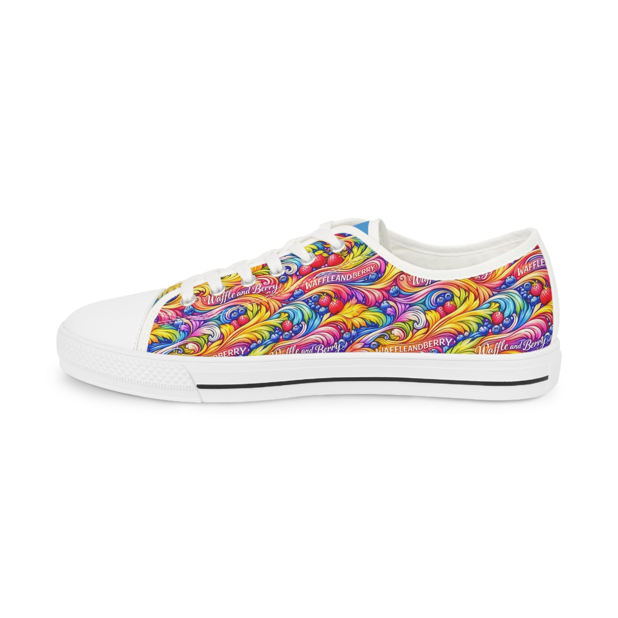 Men's Low Top Sneakers — Colorful Psychedelic Swirl Pattern