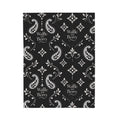 Paisley Plush Blanket - 'Waffle and Berry' Tropical Floral Cozy Throw