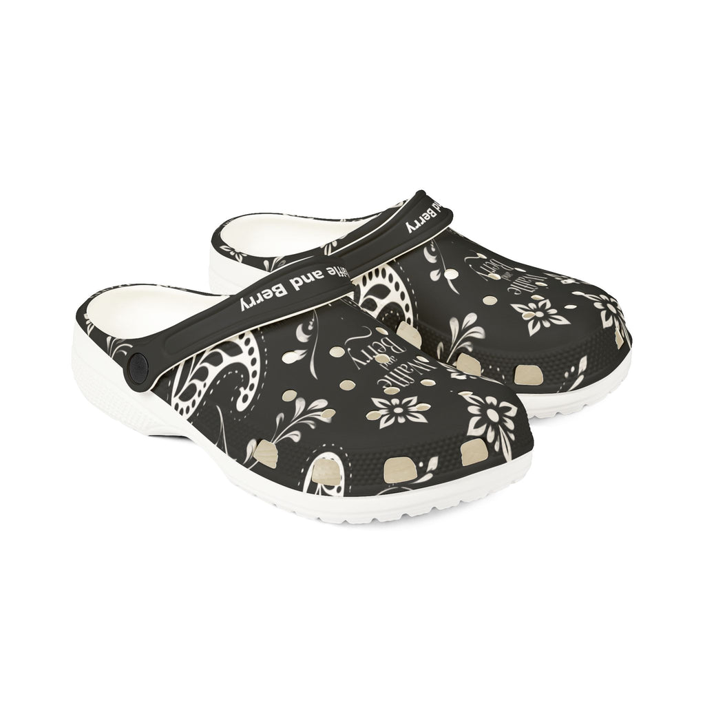 Waffle and Berry Foam Rubber Shoes (AOP)