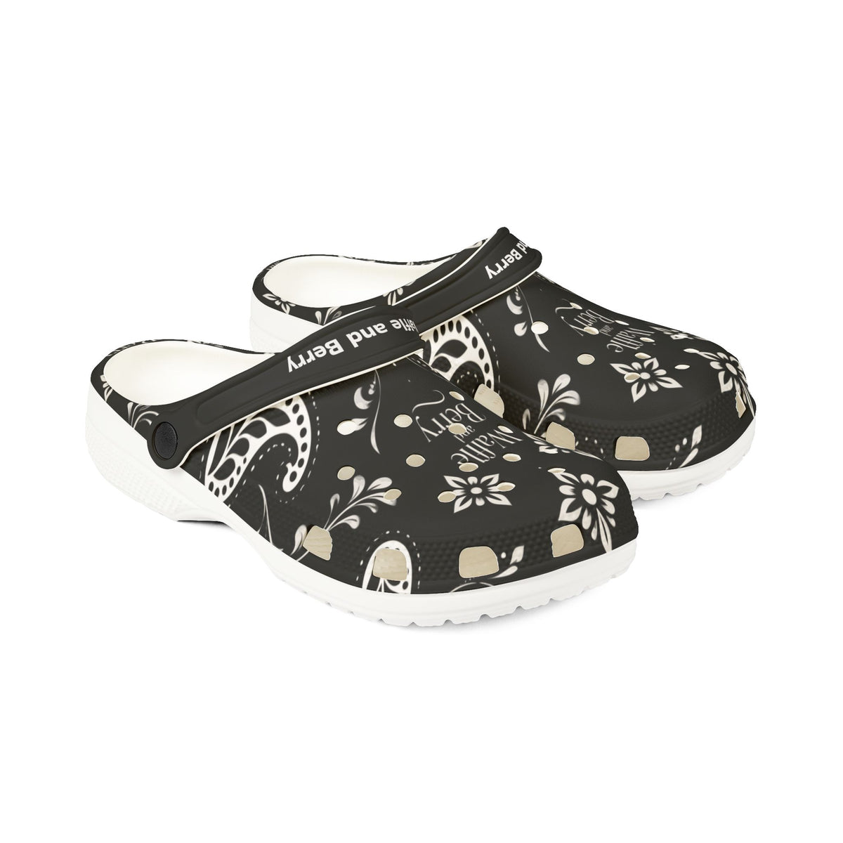 Waffle and Berry Foam Rubber Shoes (AOP)