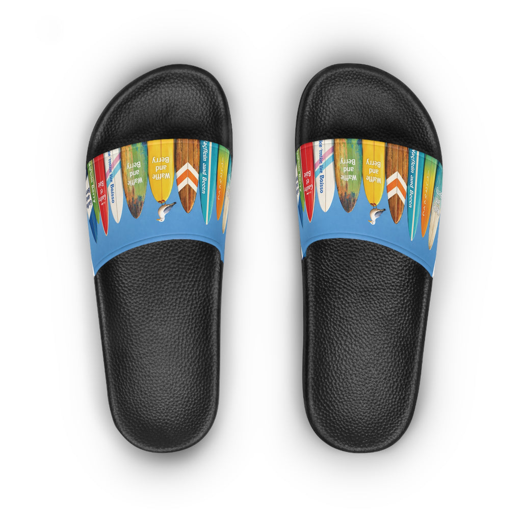 Women’s Surfboard Slide Sandals — Beach Vibes Pool Slides