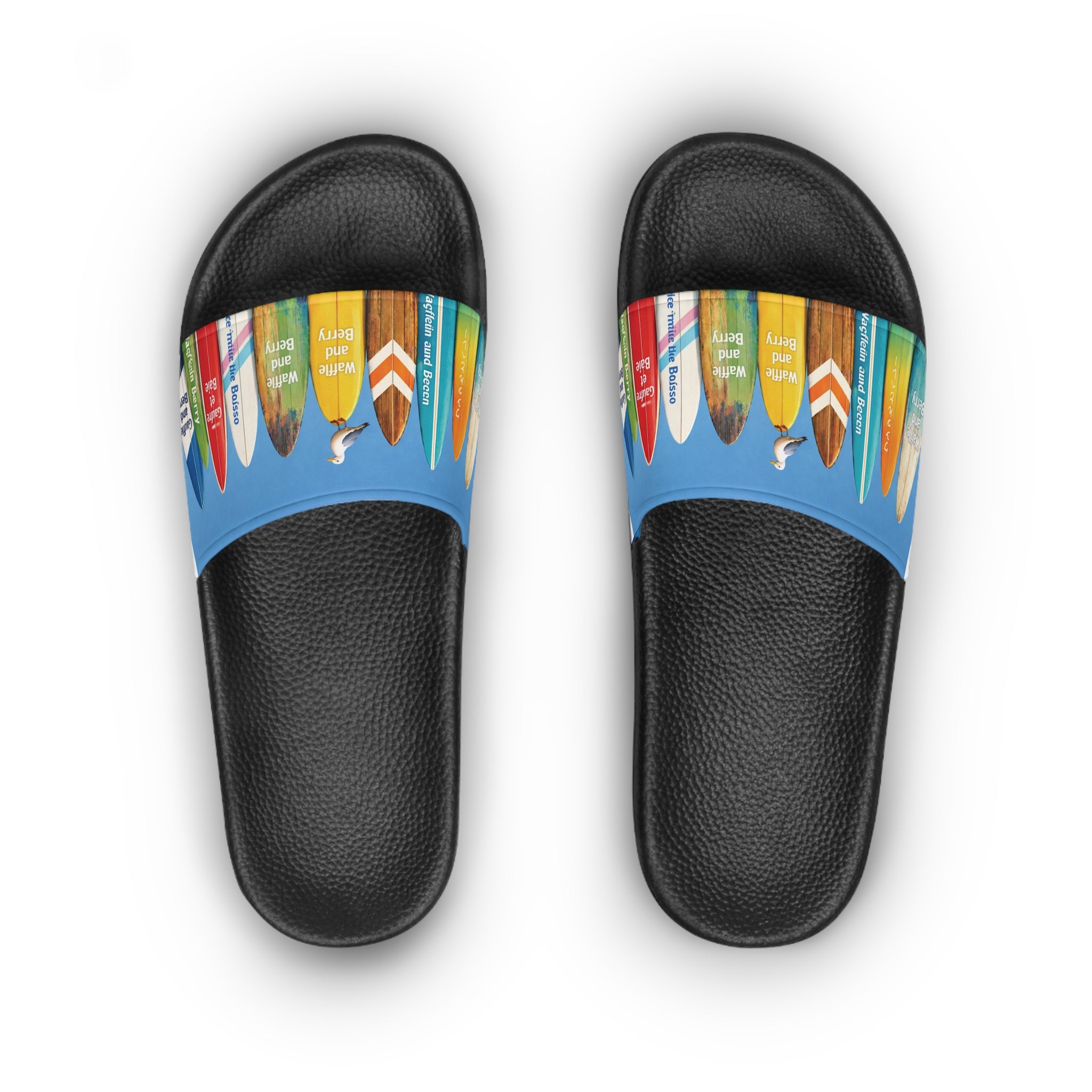 Women’s Surfboard Slide Sandals — Beach Vibes Pool Slides