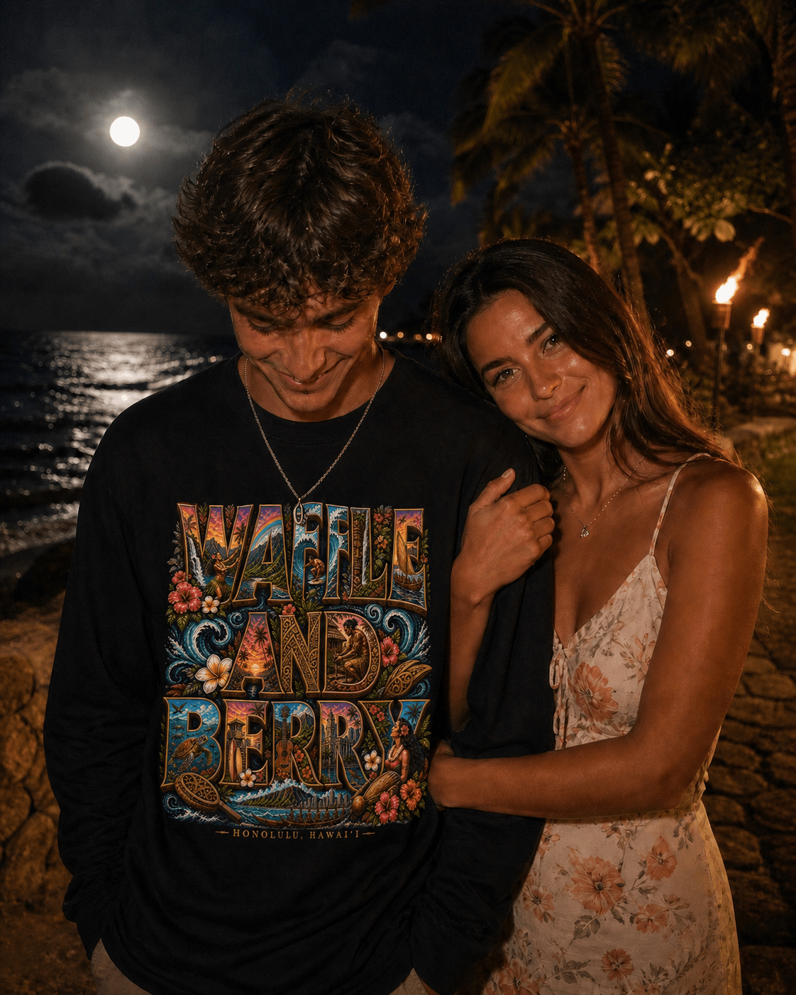 Waffle and Berry Vintage Graphic Long Sleeve Shirt