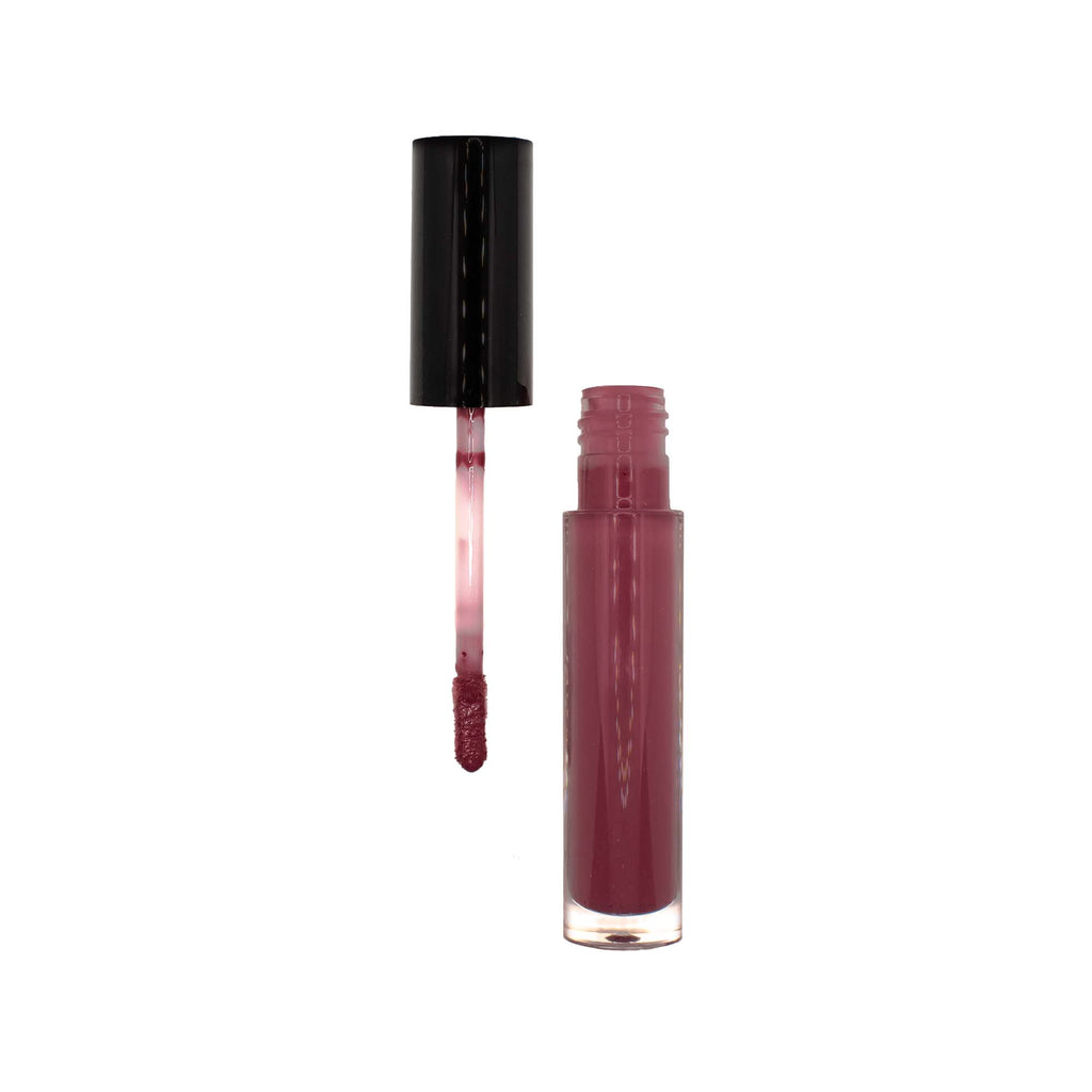 Supplier packaging reference showing a tinted mauve lip gloss, not the Clear shade sold on this page.