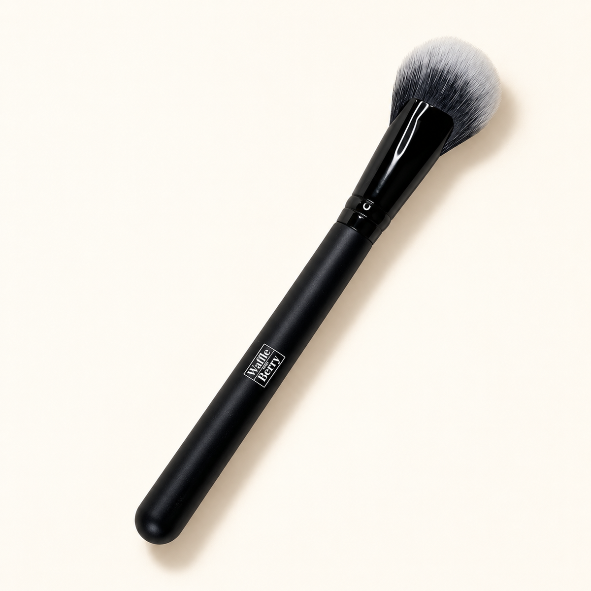 AI product illustration of Cheek Fan Brush in diagonal front view; original supplier image remains the product reference.