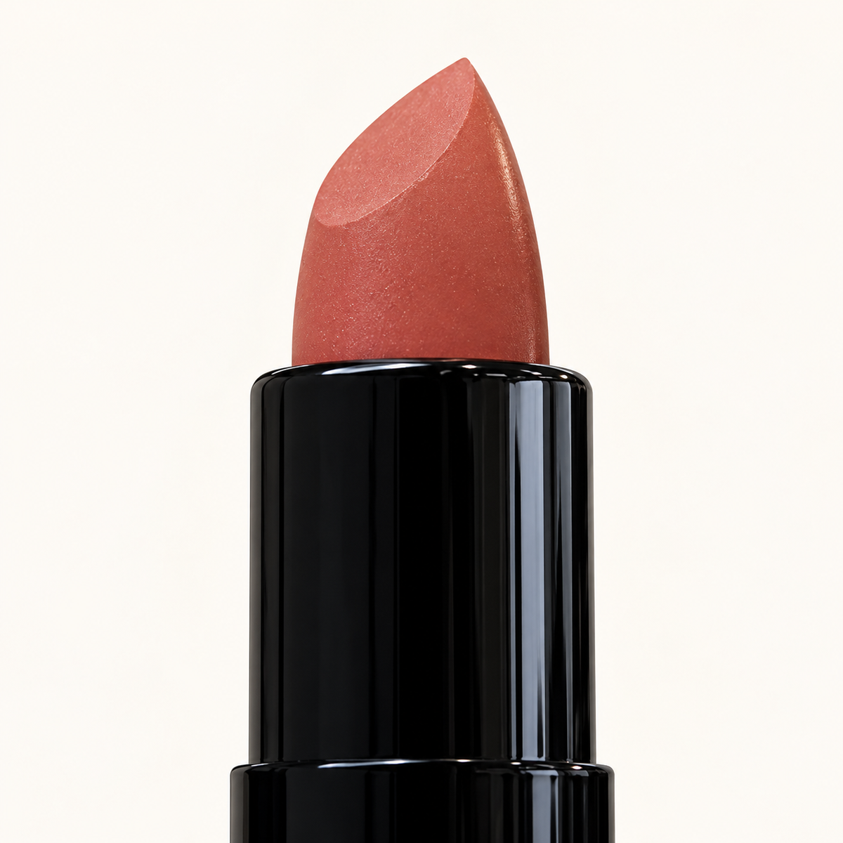 AI product illustration: Misty Mauve lipstick bullet and black sleeve macro detail; refer to supplier image and swatch for shade.
