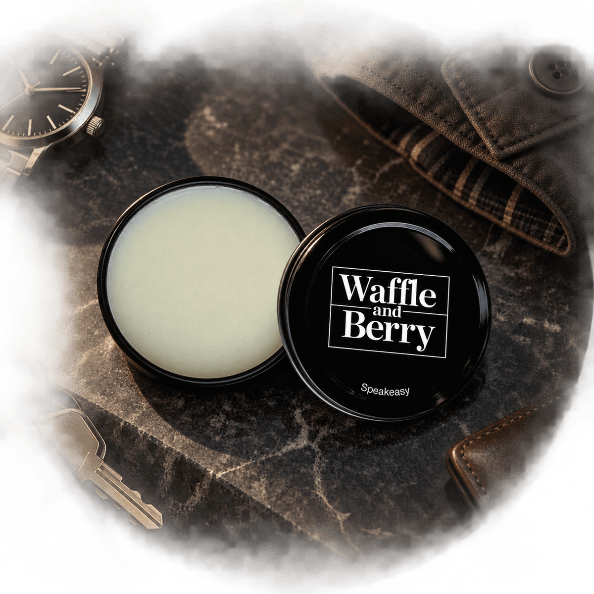 Speakeasy solid fragrance beside daily accessories